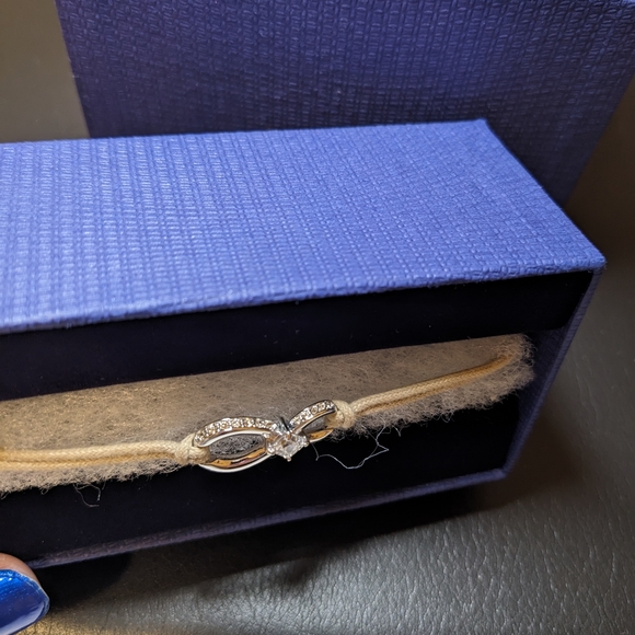 Swarovski Sterling Silver Infinity Bracelet - Picture 2 of 5
